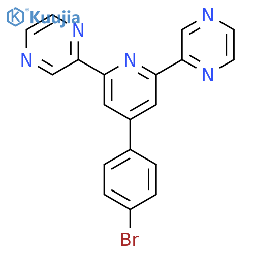 2,2'-(4-(4-Bromophenyl)pyridine-2,6-diyl)dipyrazine structure