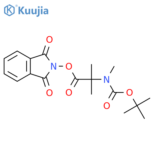1,3-dioxo-2,3-dihydro-1H-isoindol-2-yl 2-{[(tert-butoxy)carbonyl](methyl)amino}-2-methylpropanoate structure