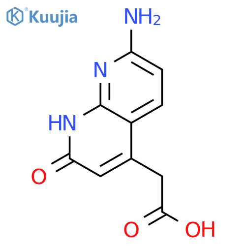 (7-Amino-2-hydroxy-1,8naphthyridin-4-yl)-acetic Acid structure