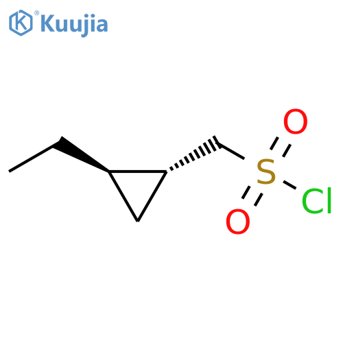 Cyclopropanemethanesulfonyl chloride, 2-ethyl-, (1R,2R)- structure