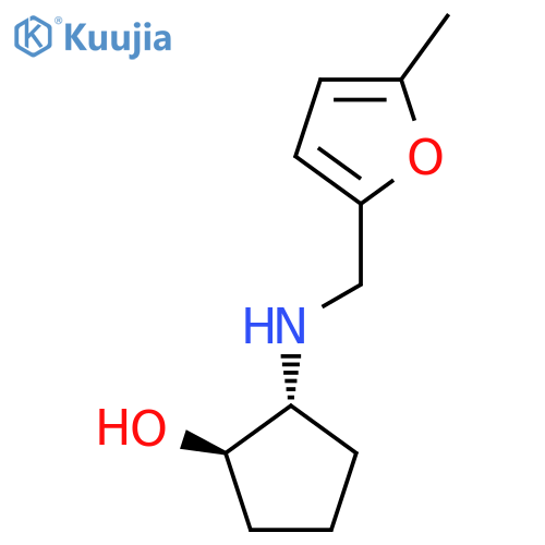 (1R,2R)-2-{[(5-Methylfuran-2-yl)methyl]amino}cyclopentan-1-ol structure