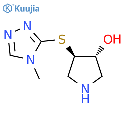 (3R,4R)-4-[(4-Methyl-4H-1,2,4-triazol-3-yl)sulfanyl]pyrrolidin-3-ol structure
