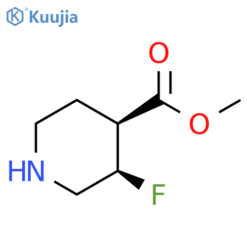 Methyl (3R,4S)-3-fluoro-4-piperidinecarboxylate structure