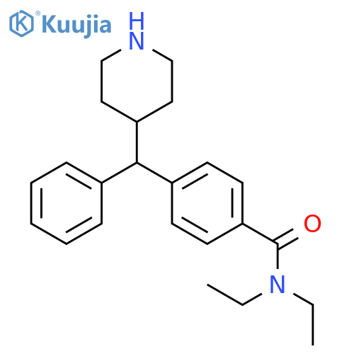 Benzamide, N,N-diethyl-4-(phenyl-4-piperidinylmethyl)- structure