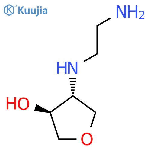 trans-4-(2-aminoethyl)aminooxolan-3-ol structure