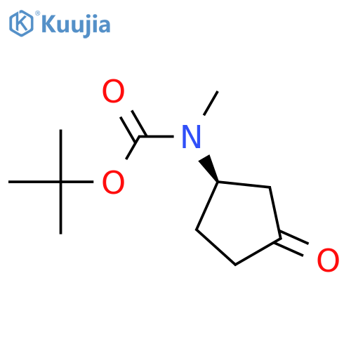 tert-butyl N-methyl-N-[(1R)-3-oxocyclopentyl]carbamate structure