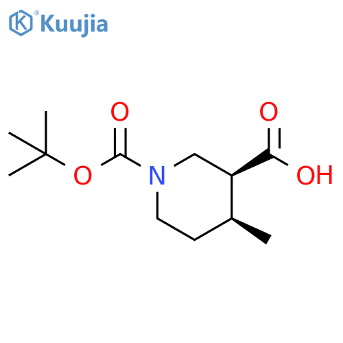 (3S,4S)-1-Boc-4-methyl-piperidine-3-carboxylic acid structure