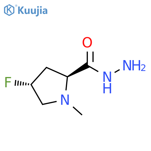 (2S,4R)-4-fluoro-1-methylpyrrolidine-2-carbohydrazide structure