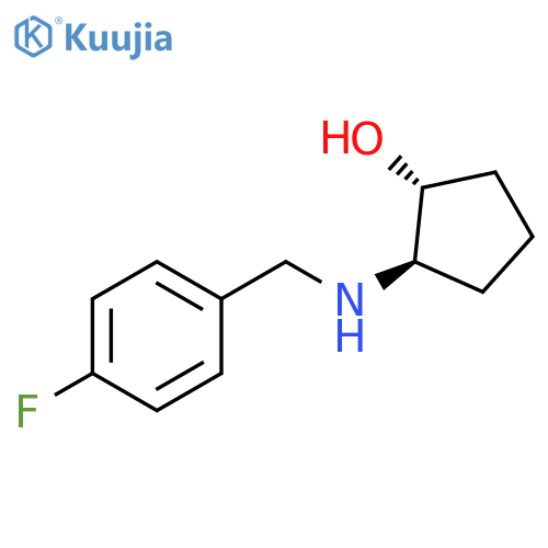 trans-2-{(4-fluorophenyl)methylamino}cyclopentan-1-ol structure
