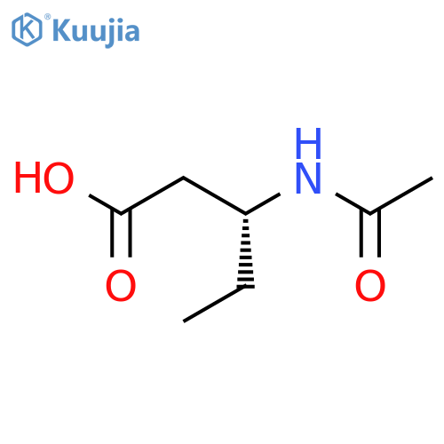 (3R)-3-acetamidopentanoic acid structure