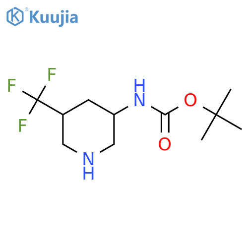 tert-butyl N-[(3S,5S)-5-(trifluoromethyl)piperidin-3-yl]carbamate structure
