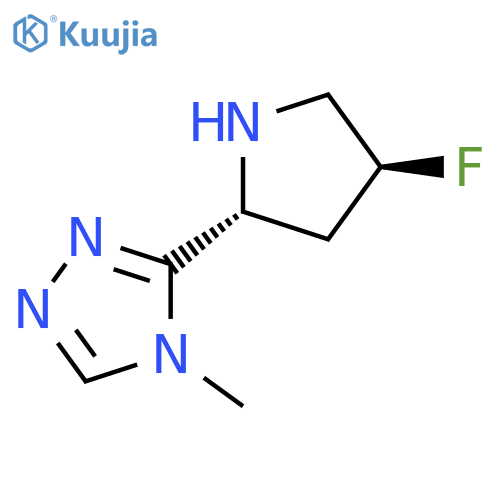 4H-1,2,4-Triazole, 3-[(2R,4S)-4-fluoro-2-pyrrolidinyl]-4-methyl- structure