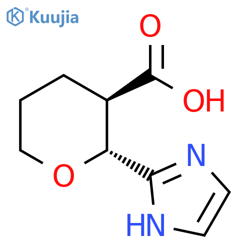 (2R,3R)-2-(1H-imidazol-2-yl)oxane-3-carboxylic acid structure