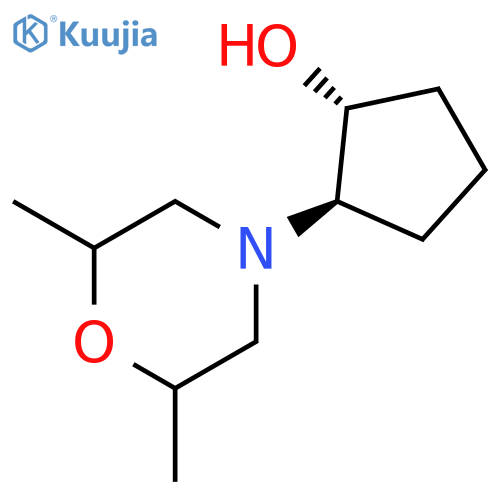 trans-2-(2,6-dimethylmorpholin-4-yl)cyclopentan-1-ol structure