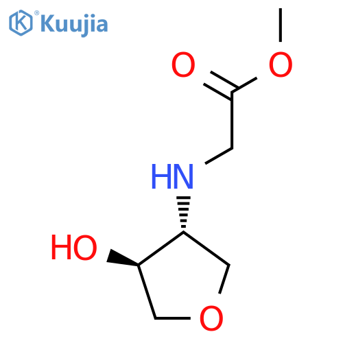 rac-methyl 2-{[(3R,4S)-4-hydroxyoxolan-3-yl]amino}acetate structure