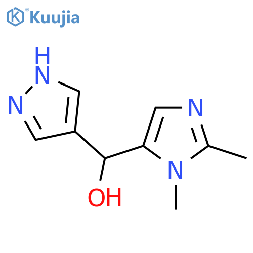 (1,2-Dimethyl-1H-imidazol-5-yl)(1H-pyrazol-4-yl)methanol structure
