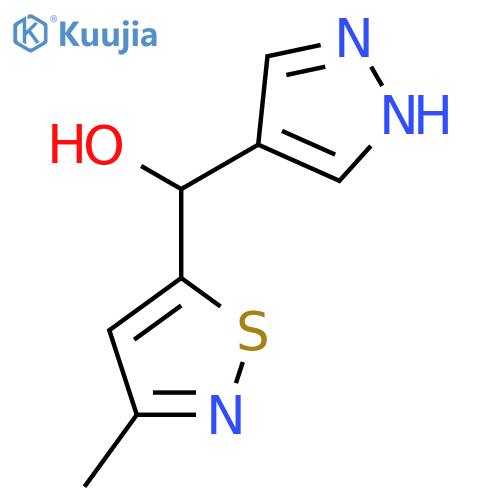 (3-Methyl-1,2-thiazol-5-yl)(1H-pyrazol-4-yl)methanol structure
