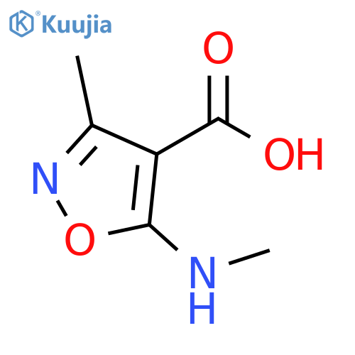 3-methyl-5-(methylamino)-1,2-oxazole-4-carboxylic acid structure