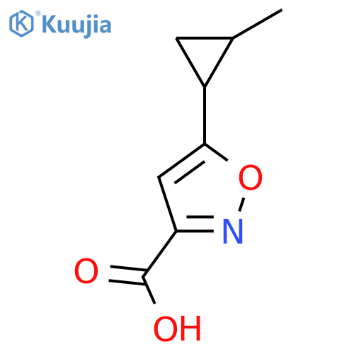 5-(2-methylcyclopropyl)-1,2-oxazole-3-carboxylic acid, Mixture of diastereomers structure