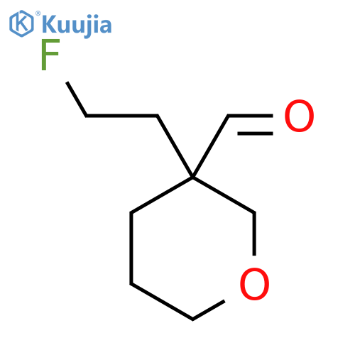 3-(2-Fluoroethyl)oxane-3-carbaldehyde structure