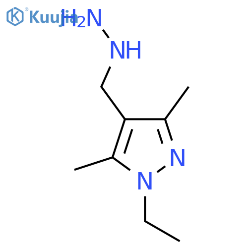 1-ethyl-4-(hydrazinylmethyl)-3,5-dimethyl-1H-pyrazole structure