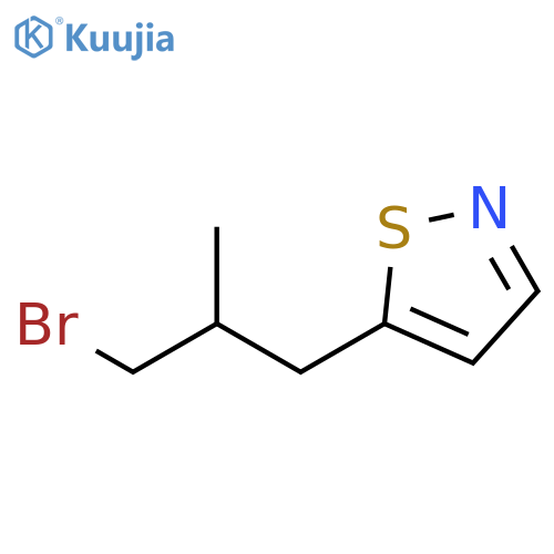 Isothiazole, 5-(3-bromo-2-methylpropyl)- structure