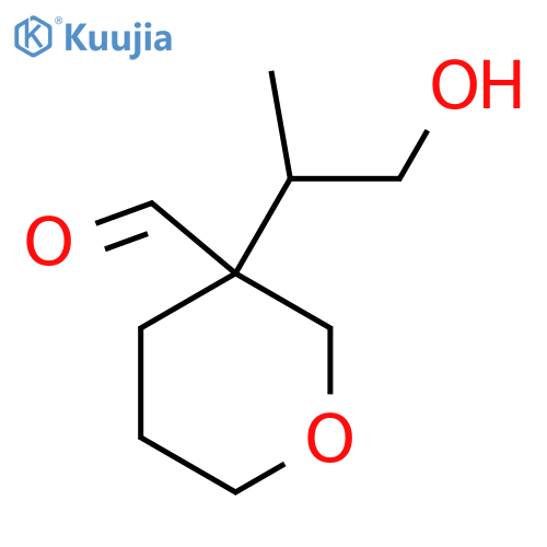 3-(1-hydroxypropan-2-yl)oxane-3-carbaldehyde structure