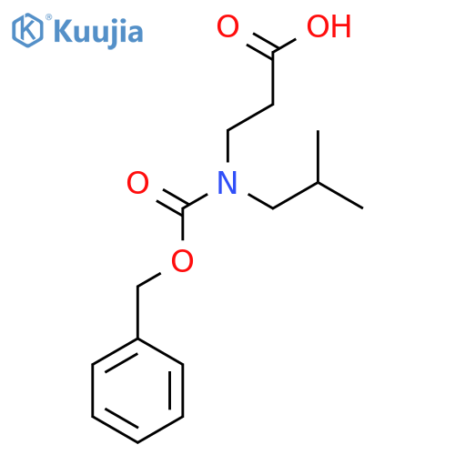 3-{(benzyloxy)carbonyl(2-methylpropyl)amino}propanoic acid structure