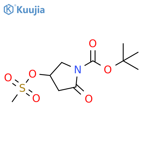tert-butyl 4-(methanesulfonyloxy)-2-oxopyrrolidine-1-carboxylate structure