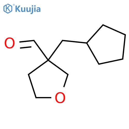 3-(Cyclopentylmethyl)oxolane-3-carbaldehyde structure