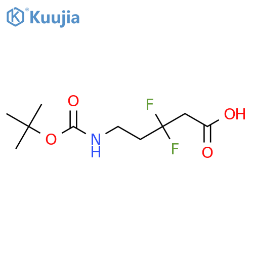 5-{[(Tert-butoxy)carbonyl]amino}-3,3-difluoropentanoic acid structure