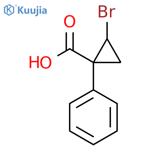 2-Bromo-1-phenylcyclopropane-1-carboxylic acid structure
