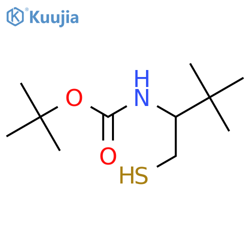 tert-butyl N-(3,3-dimethyl-1-sulfanylbutan-2-yl)carbamate structure