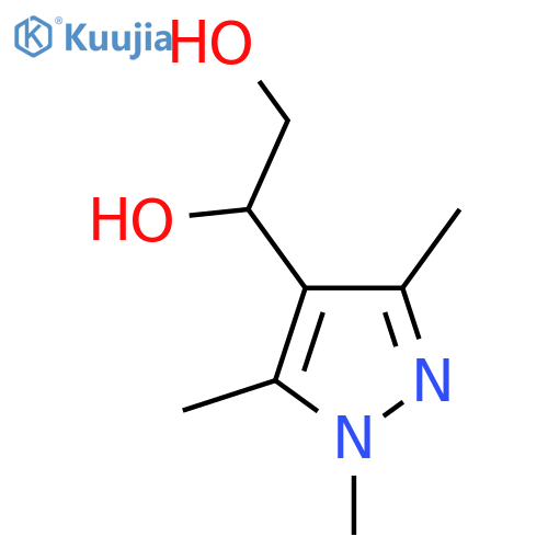 1-(trimethyl-1H-pyrazol-4-yl)ethane-1,2-diol structure