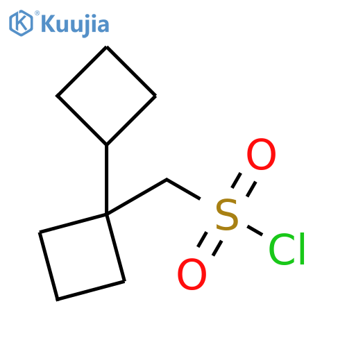 (1-cyclobutylcyclobutyl)methanesulfonyl chloride structure