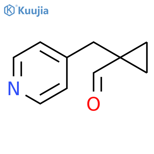 1-(pyridin-4-yl)methylcyclopropane-1-carbaldehyde structure