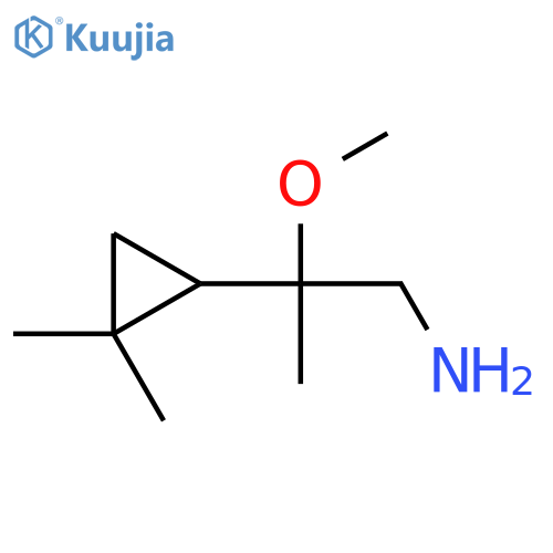 2-(2,2-Dimethylcyclopropyl)-2-methoxypropan-1-amine structure