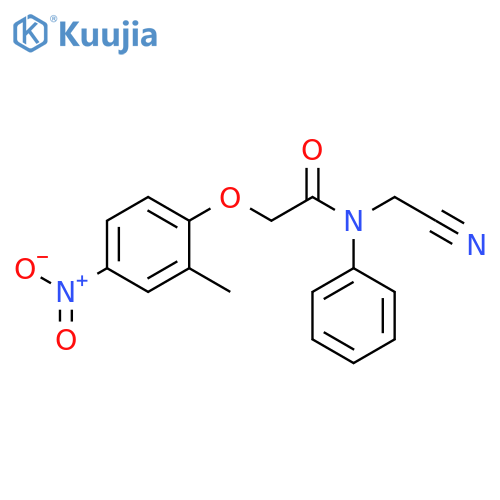 N-(Cyanomethyl)-2-(2-methyl-4-nitrophenoxy)-N-phenylacetamide structure