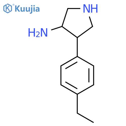 4-(4-ethylphenyl)pyrrolidin-3-amine structure