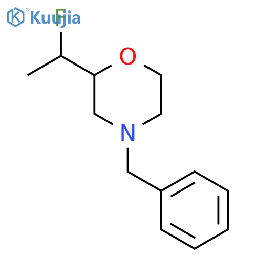 4-Benzyl-2-(1-fluoroethyl)morpholine structure