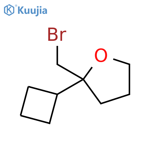 Furan, 2-(bromomethyl)-2-cyclobutyltetrahydro- structure