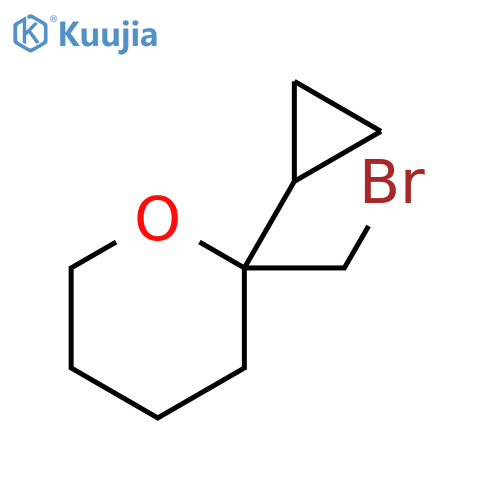 2H-Pyran, 2-(bromomethyl)-2-cyclopropyltetrahydro- structure