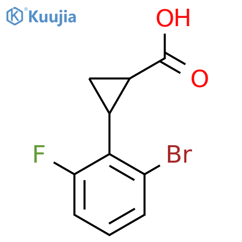 2-(2-bromo-6-fluorophenyl)cyclopropane-1-carboxylic acid structure