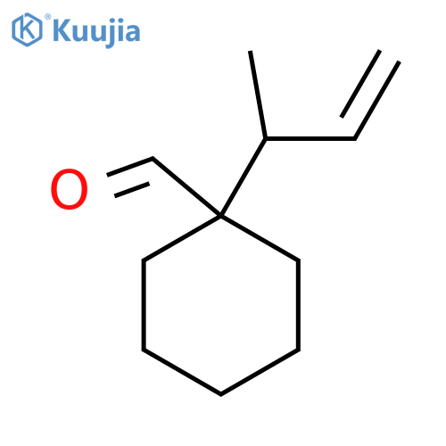 1-(But-3-en-2-yl)cyclohexane-1-carbaldehyde structure