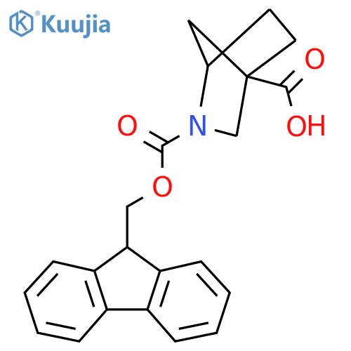 2-{(9H-fluoren-9-yl)methoxycarbonyl}-2-azabicyclo2.2.1heptane-4-carboxylic acid structure