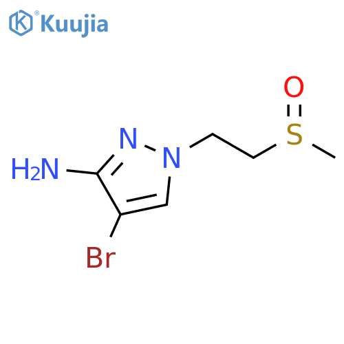 1H-Pyrazol-3-amine, 4-bromo-1-[2-(methylsulfinyl)ethyl]- structure