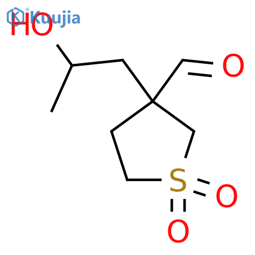 3-(2-Hydroxypropyl)-1,1-dioxo-1lambda6-thiolane-3-carbaldehyde structure