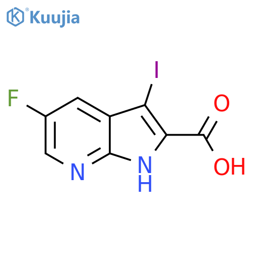5-Fluoro-3-iodo-1H-pyrrolo[2,3-b]pyridine-2-carboxylic acid structure
