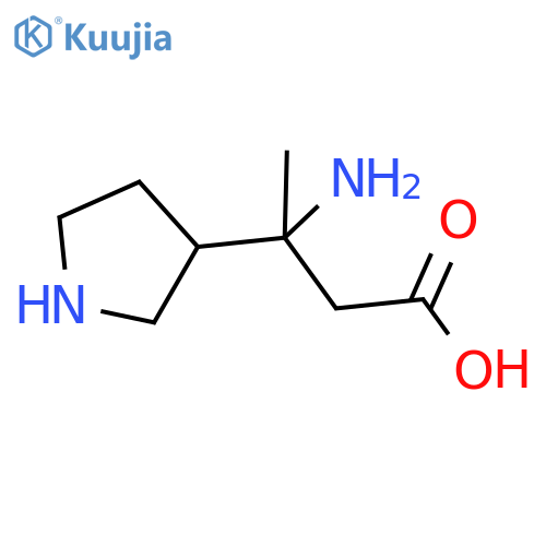 3-Amino-3-(pyrrolidin-3-yl)butanoic acid structure