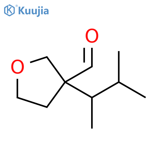 3-(3-methylbutan-2-yl)oxolane-3-carbaldehyde structure
